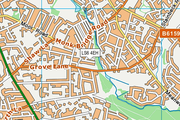 LS6 4EH map - OS VectorMap District (Ordnance Survey)