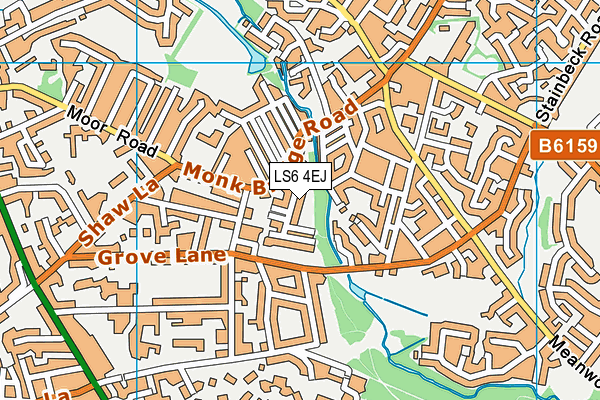 LS6 4EJ map - OS VectorMap District (Ordnance Survey)