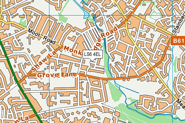 LS6 4EL map - OS VectorMap District (Ordnance Survey)