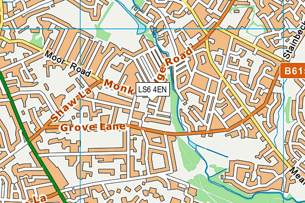 LS6 4EN map - OS VectorMap District (Ordnance Survey)