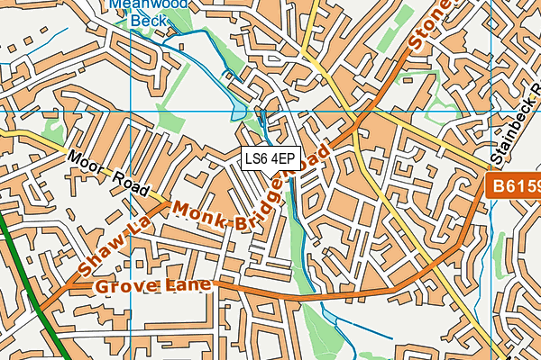 LS6 4EP map - OS VectorMap District (Ordnance Survey)