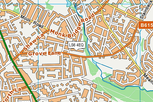 LS6 4EQ map - OS VectorMap District (Ordnance Survey)