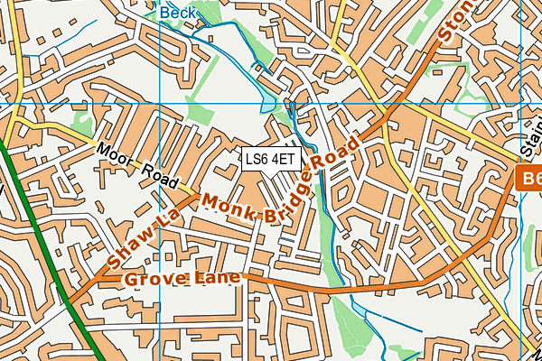 LS6 4ET map - OS VectorMap District (Ordnance Survey)