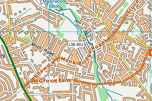 LS6 4EU map - OS VectorMap District (Ordnance Survey)