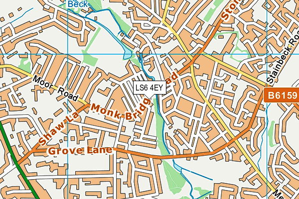 LS6 4EY map - OS VectorMap District (Ordnance Survey)