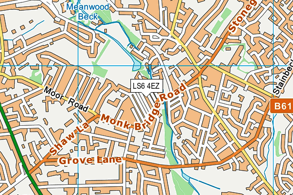 LS6 4EZ map - OS VectorMap District (Ordnance Survey)