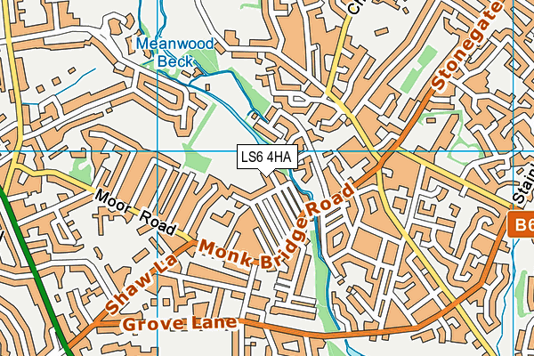 LS6 4HA map - OS VectorMap District (Ordnance Survey)