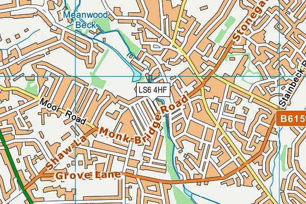 LS6 4HF map - OS VectorMap District (Ordnance Survey)