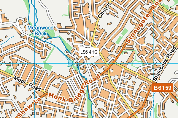 LS6 4HG map - OS VectorMap District (Ordnance Survey)