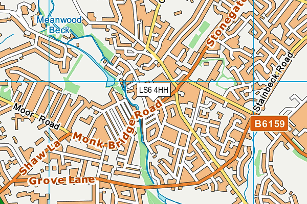 LS6 4HH map - OS VectorMap District (Ordnance Survey)