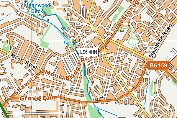 LS6 4HN map - OS VectorMap District (Ordnance Survey)