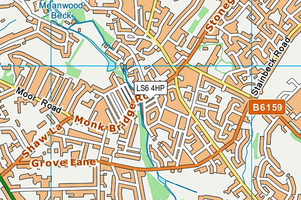 LS6 4HP map - OS VectorMap District (Ordnance Survey)