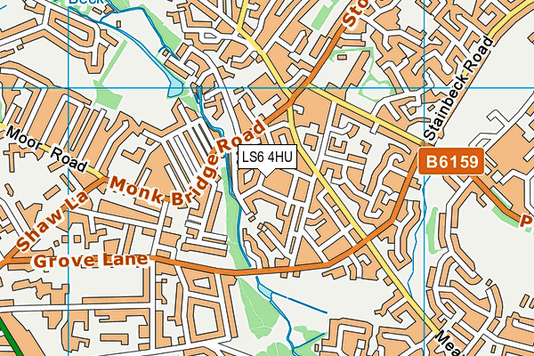 LS6 4HU map - OS VectorMap District (Ordnance Survey)