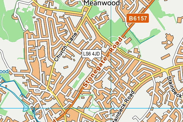 LS6 4JD map - OS VectorMap District (Ordnance Survey)