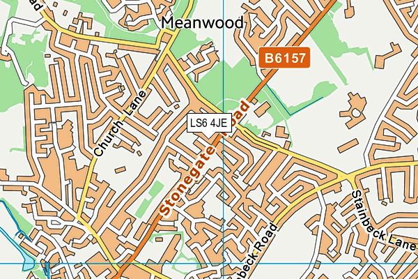 LS6 4JE map - OS VectorMap District (Ordnance Survey)