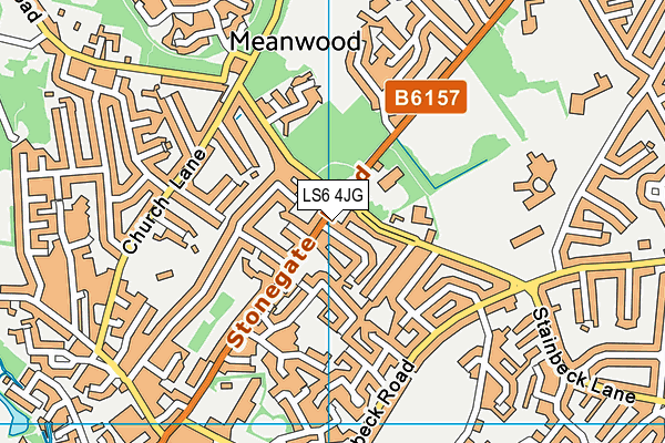 LS6 4JG map - OS VectorMap District (Ordnance Survey)