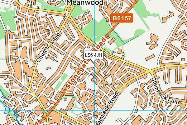 LS6 4JH map - OS VectorMap District (Ordnance Survey)