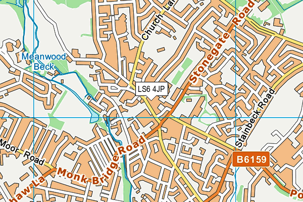 LS6 4JP map - OS VectorMap District (Ordnance Survey)