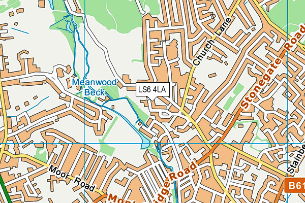 LS6 4LA map - OS VectorMap District (Ordnance Survey)