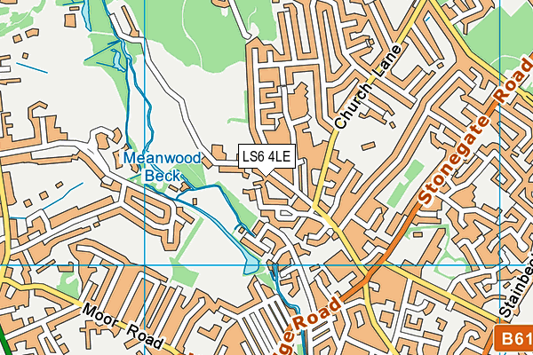 LS6 4LE map - OS VectorMap District (Ordnance Survey)