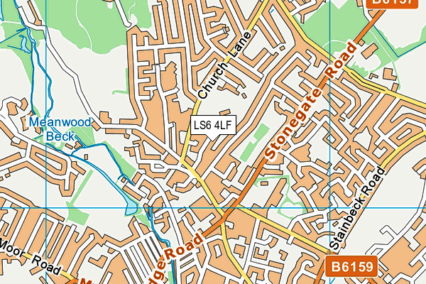 LS6 4LF map - OS VectorMap District (Ordnance Survey)