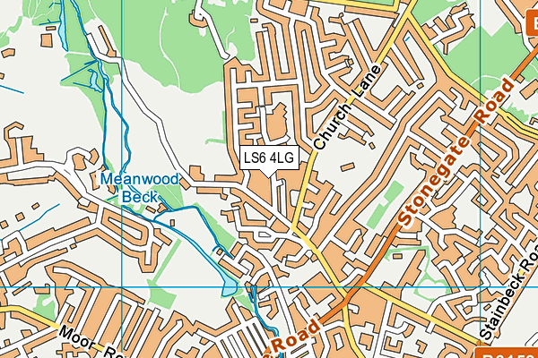 LS6 4LG map - OS VectorMap District (Ordnance Survey)