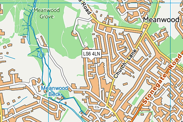LS6 4LN map - OS VectorMap District (Ordnance Survey)