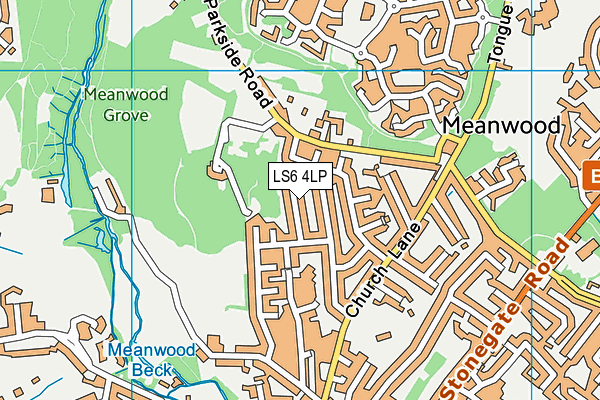 LS6 4LP map - OS VectorMap District (Ordnance Survey)
