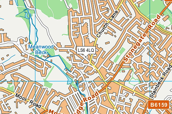 LS6 4LQ map - OS VectorMap District (Ordnance Survey)