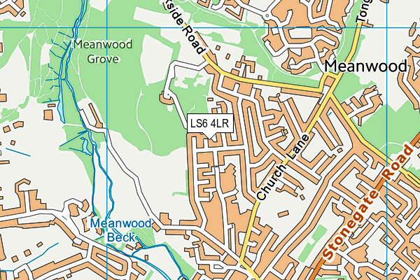 LS6 4LR map - OS VectorMap District (Ordnance Survey)