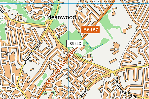 LS6 4LX map - OS VectorMap District (Ordnance Survey)