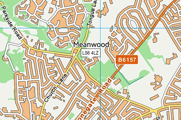 LS6 4LZ map - OS VectorMap District (Ordnance Survey)