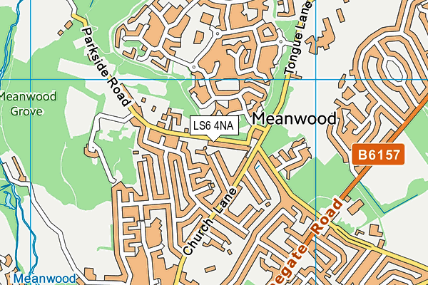 LS6 4NA map - OS VectorMap District (Ordnance Survey)