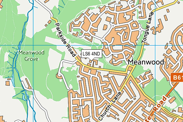 LS6 4ND map - OS VectorMap District (Ordnance Survey)