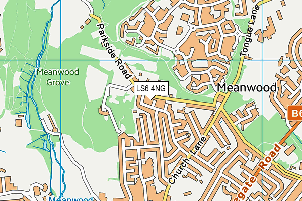 LS6 4NG map - OS VectorMap District (Ordnance Survey)