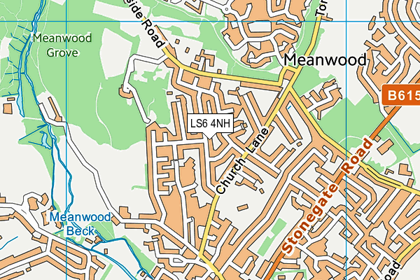 LS6 4NH map - OS VectorMap District (Ordnance Survey)