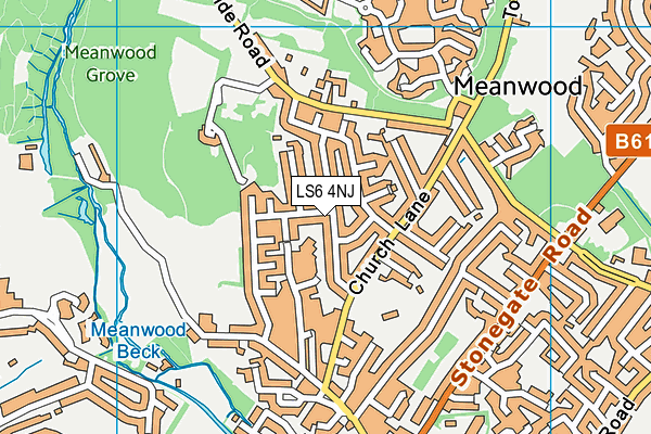 LS6 4NJ map - OS VectorMap District (Ordnance Survey)