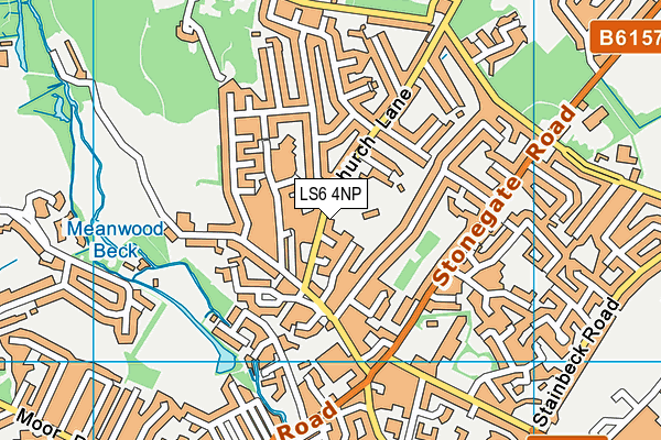 LS6 4NP map - OS VectorMap District (Ordnance Survey)