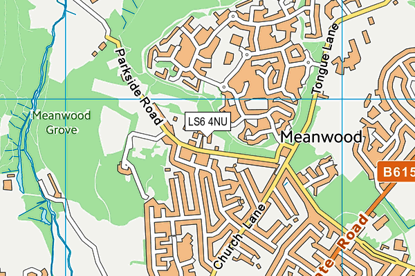 LS6 4NU map - OS VectorMap District (Ordnance Survey)