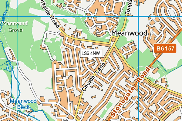 LS6 4NW map - OS VectorMap District (Ordnance Survey)
