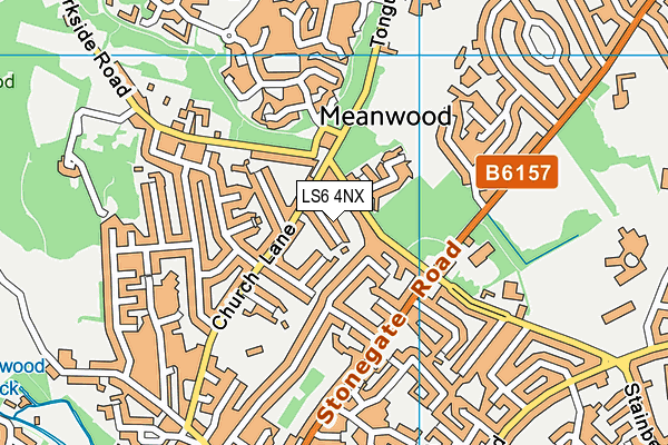 LS6 4NX map - OS VectorMap District (Ordnance Survey)