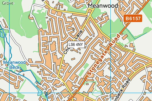 LS6 4NY map - OS VectorMap District (Ordnance Survey)