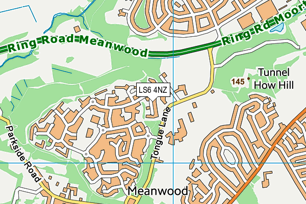 LS6 4NZ map - OS VectorMap District (Ordnance Survey)