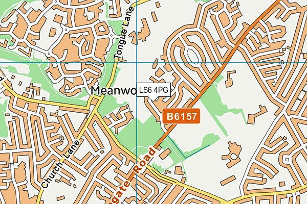 LS6 4PG map - OS VectorMap District (Ordnance Survey)
