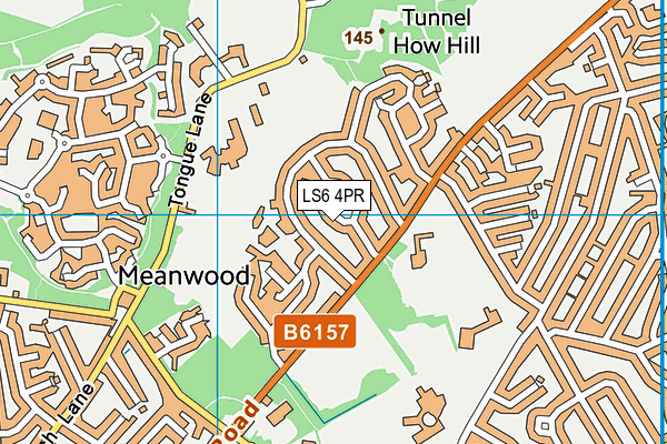 LS6 4PR map - OS VectorMap District (Ordnance Survey)