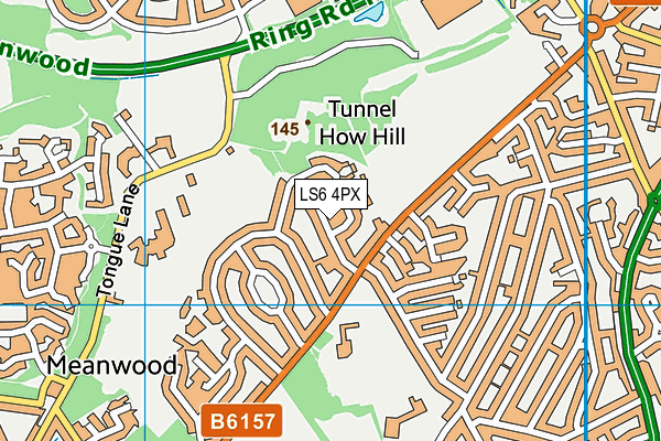 LS6 4PX map - OS VectorMap District (Ordnance Survey)