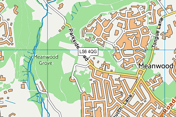 LS6 4QG map - OS VectorMap District (Ordnance Survey)