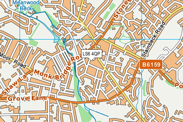 LS6 4QP map - OS VectorMap District (Ordnance Survey)