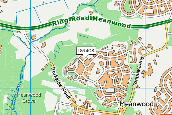 LS6 4QS map - OS VectorMap District (Ordnance Survey)