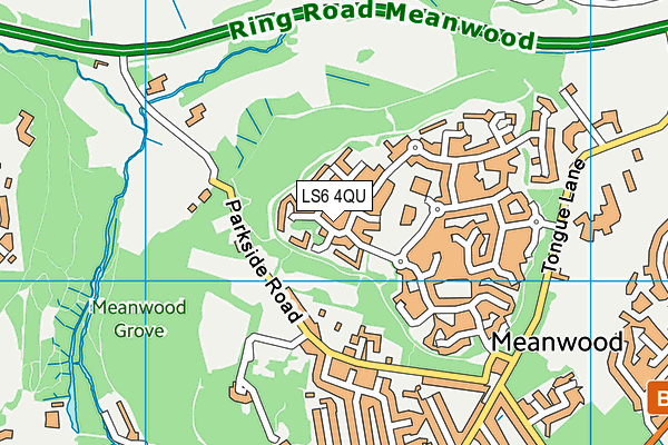LS6 4QU map - OS VectorMap District (Ordnance Survey)